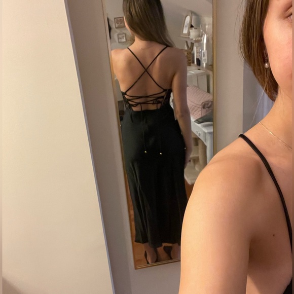 NWT Cowl Neck - Lace Midi Dress - Picture 5 of 5